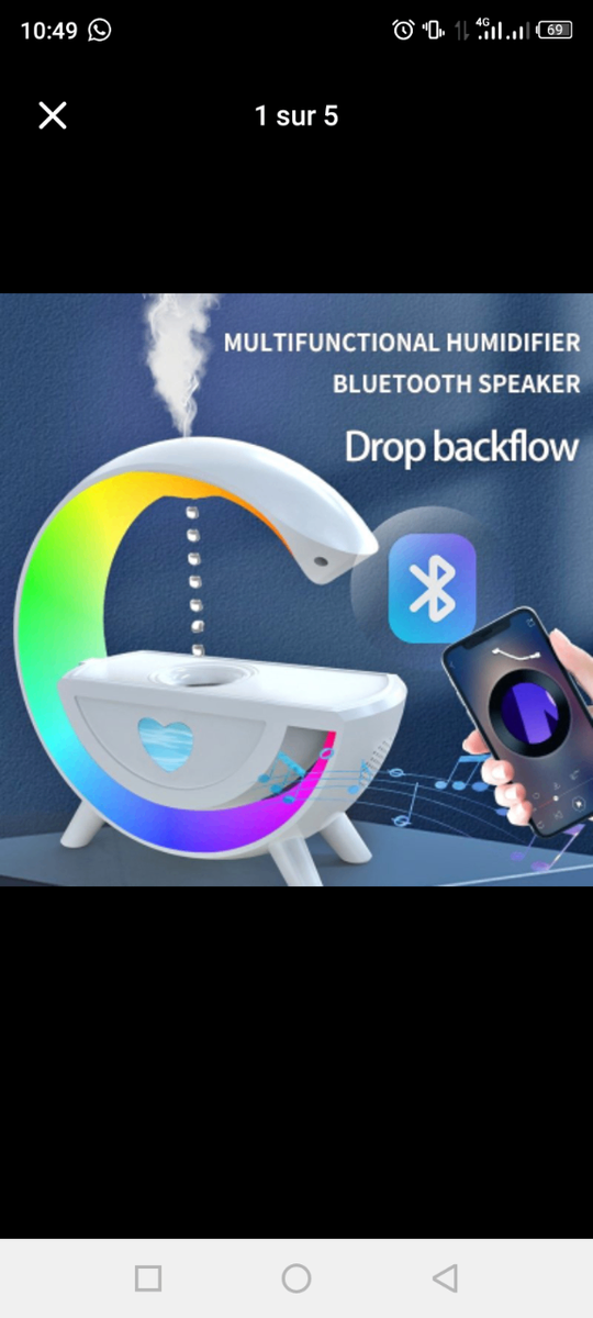 Humidificateur Bluetooth LED