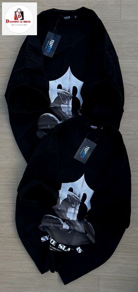 T-shirt unisexe noir imprimé