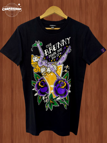 T-shirt noir graphique imprimé