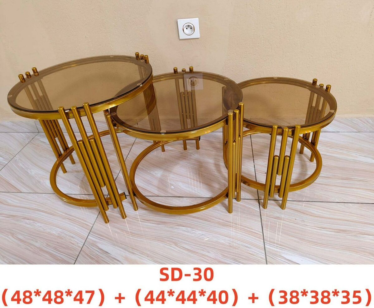 Table basse imbriquée marbre