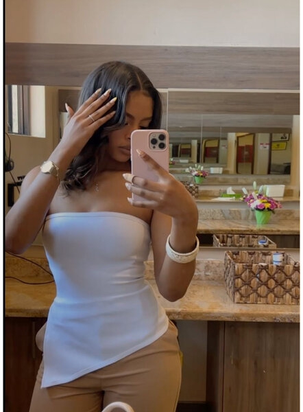 Top en coton blanc élégant