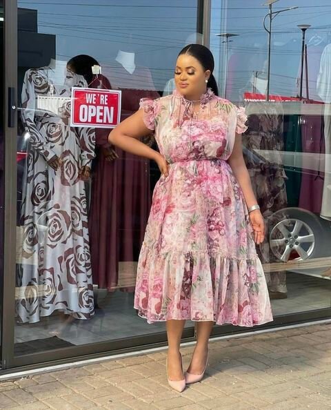 Women's dress with floral print