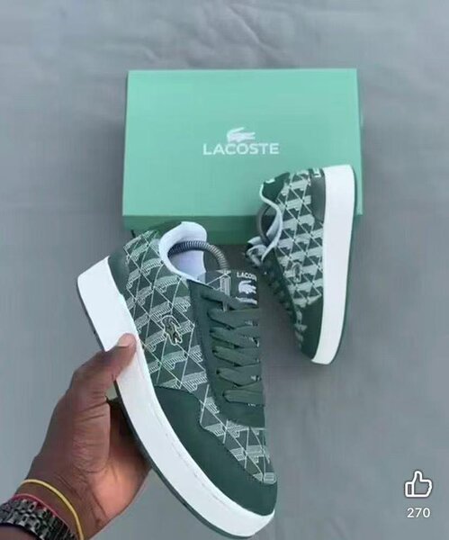 Baskets Vertes Lacoste Homme