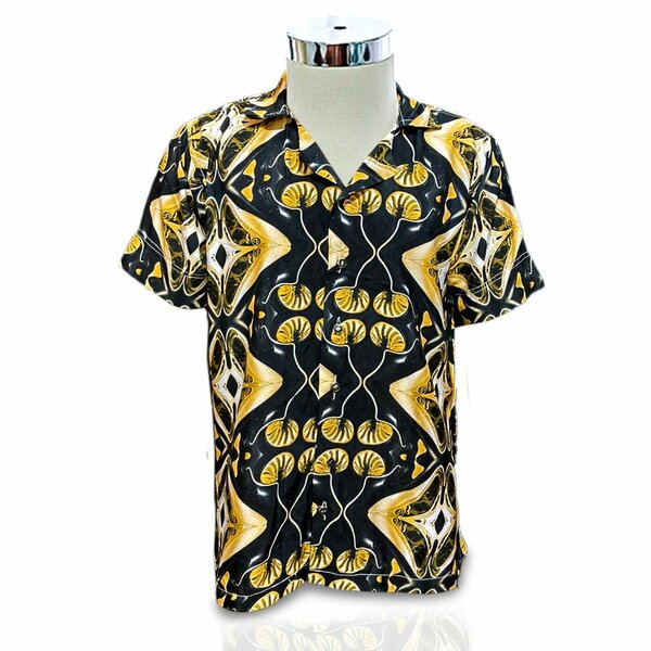Summer top black and gold