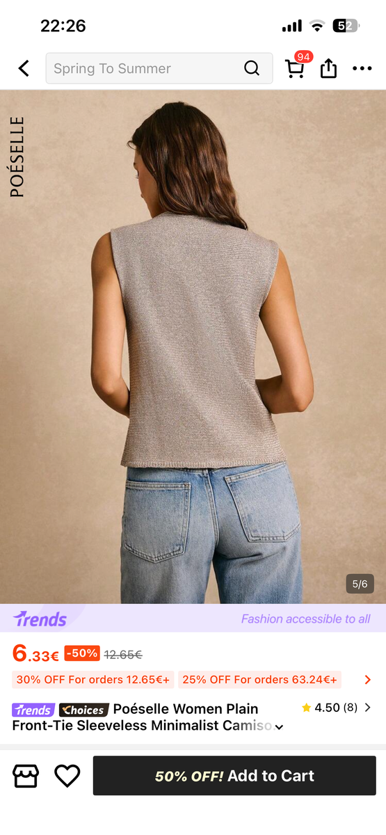 Poéselle Femme Gilet sans Manches