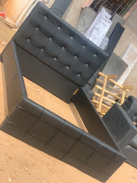 Double Leather Bedframe