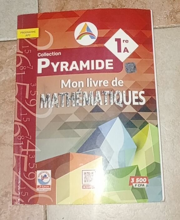 Manuel de Mathématiques 1ère A