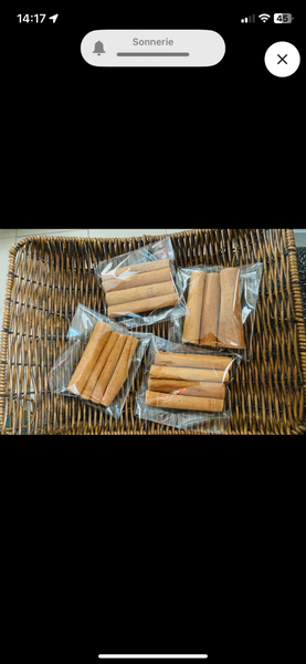 4 sachets  de cannelle fraîche