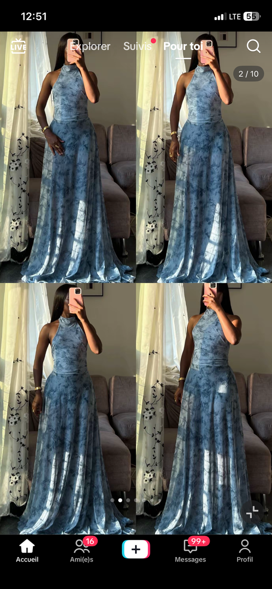 Robe de soirée élégante longue