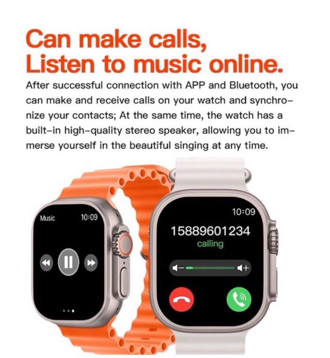 Smart Watch T800 Ultra white