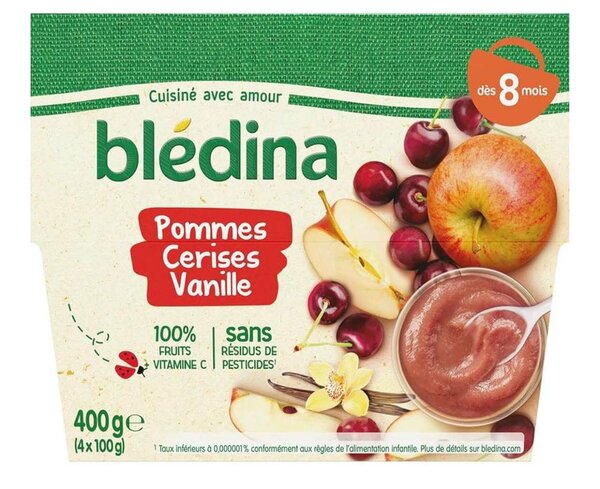 Purée Pommes Cerises Vanille