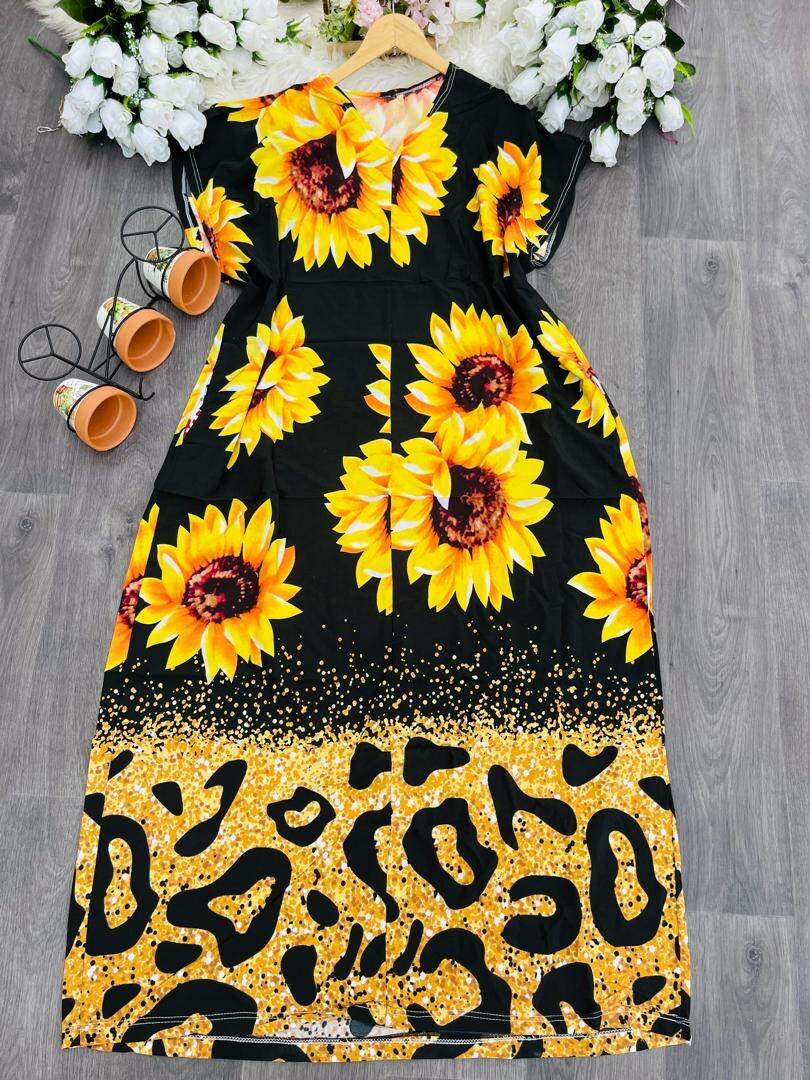 Robe longue à imprimé vibrant