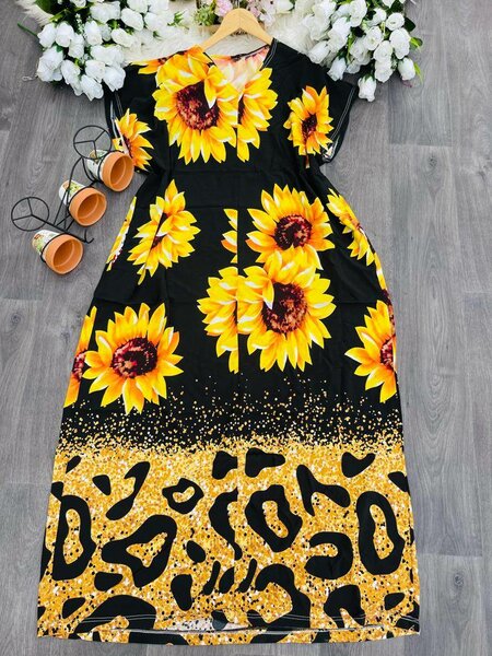 Robe longue à imprimé vibrant