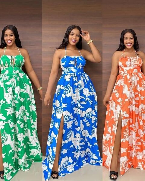 Robe longue fleurie pour femme