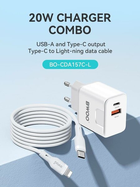 Chargeur 20W type C vers Type C