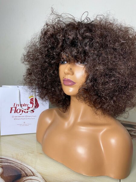 Perruque Bouclée Brun