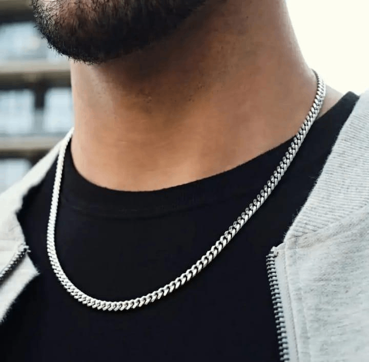 Plain Silver Chain with Ring Pack of 2