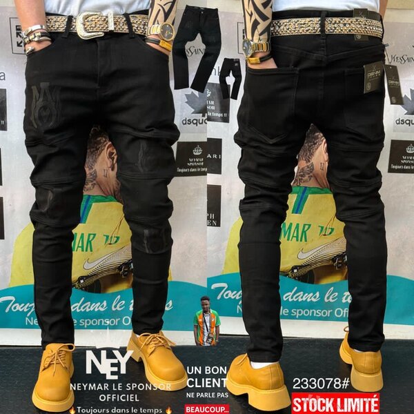 Jean noir tendance homme