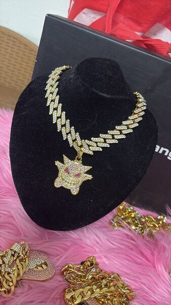 Collier cubain strass papillon