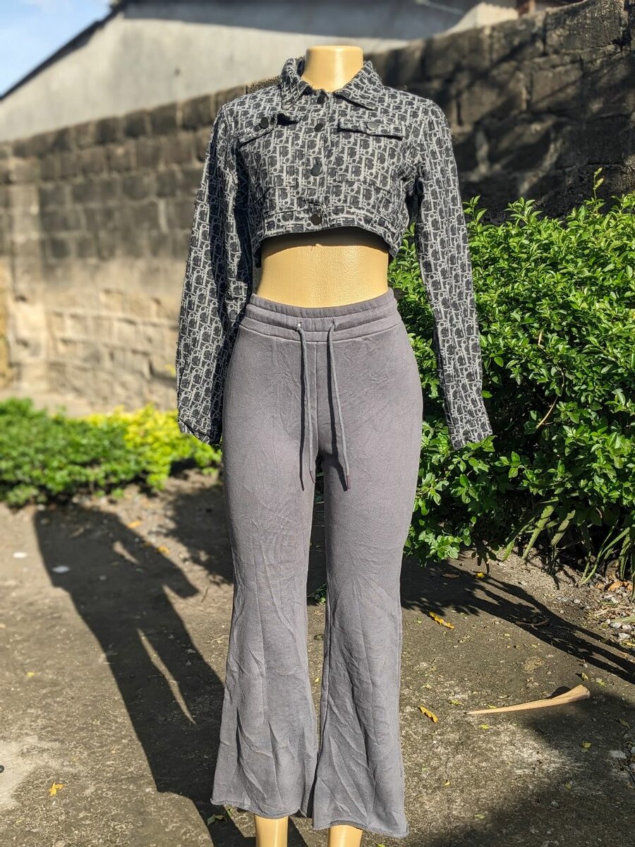 Dior jean top & Flared pants