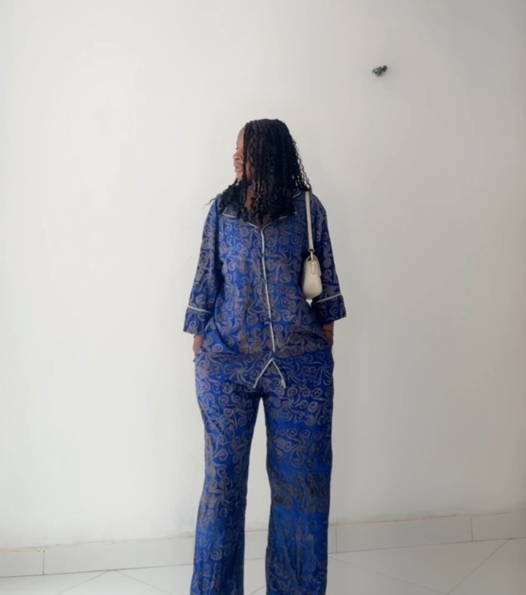 Pyjama en satin africain chic