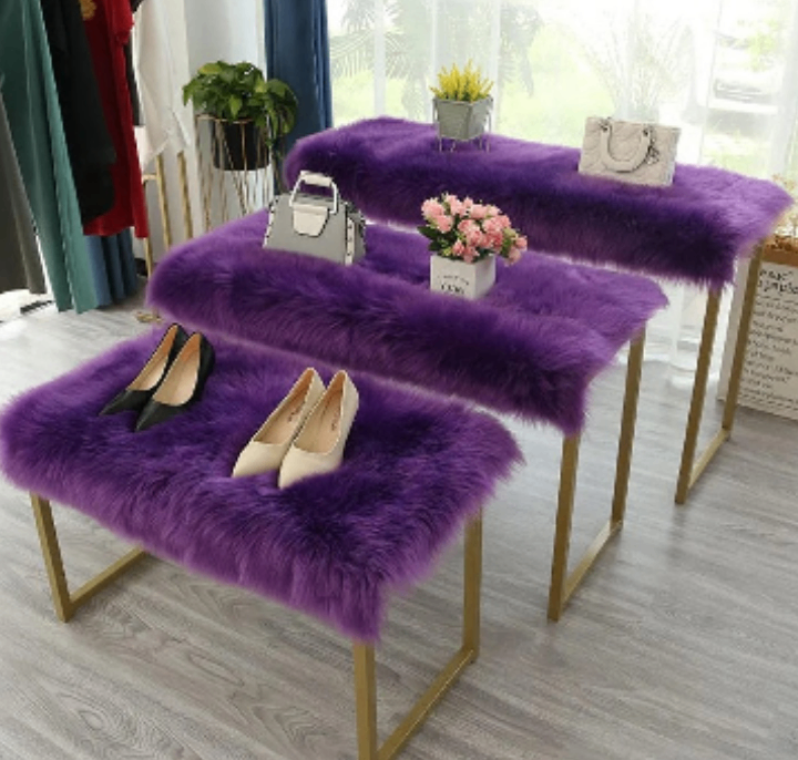 Tapis fourrure Violet