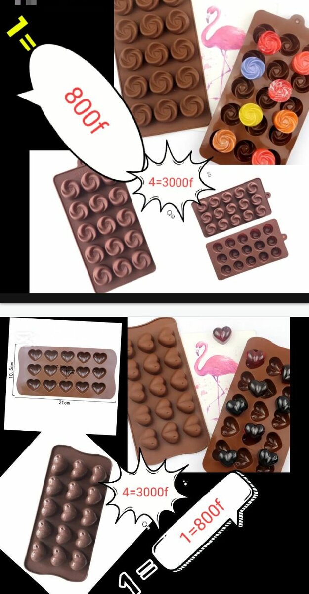 1000f, les moules pour toffee, chocolat glacé, yaourt GROTTO