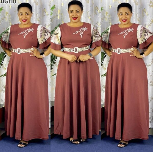 Women's Long Dress with Belt