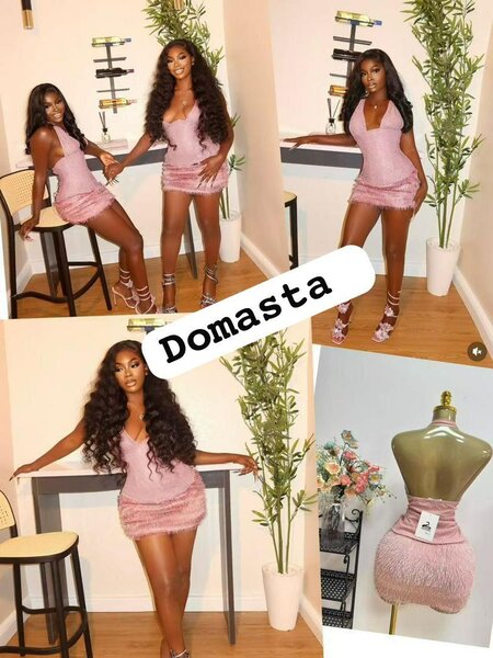 Robe moulante rose glamour