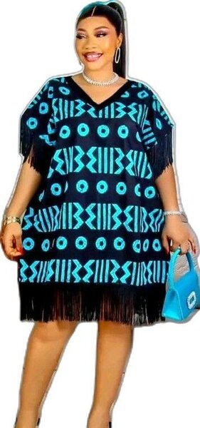 Robe ethnique à motifs