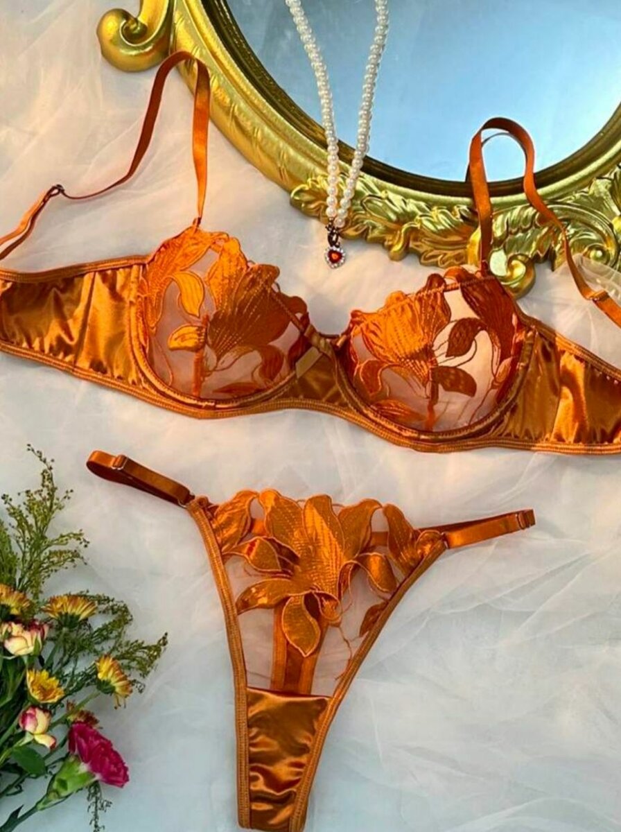 Ensemble de lingerie brodé chic