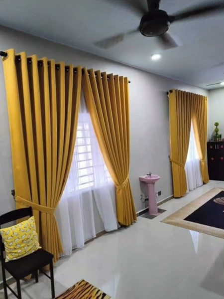 Set of Canvas curtains with eyelets