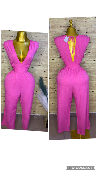 Combinaison dos nu rose