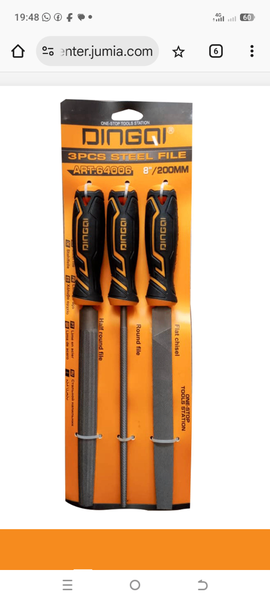 Lime en acier PINGBAI - 3 pièces, 200mm