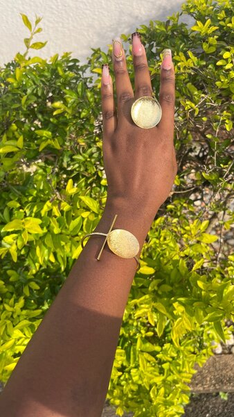 Bracelet et Bague Dorés