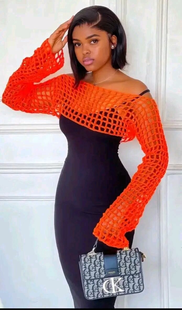 Boléro crochet ajouré tendance