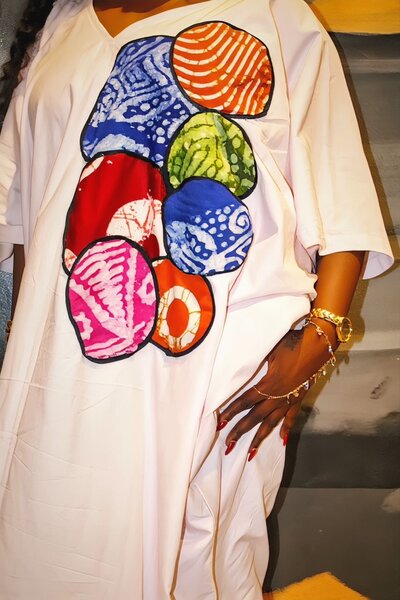 Robe Caftan Rose Élégant