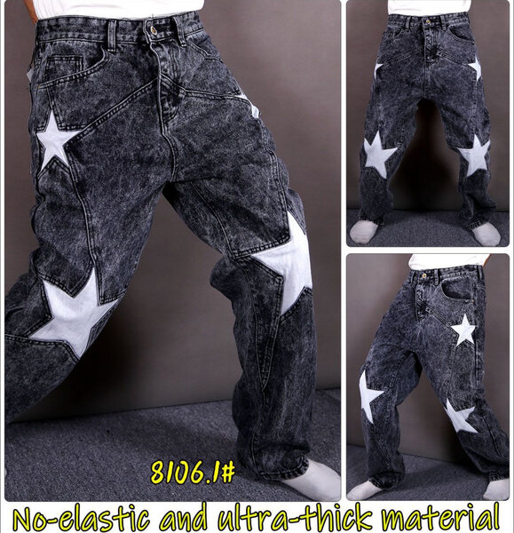 Jeans épais avec étoiles