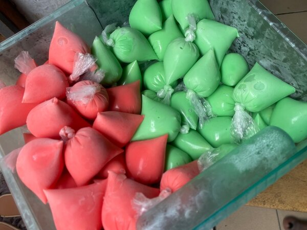 Jus Menthe et Fraise au lait