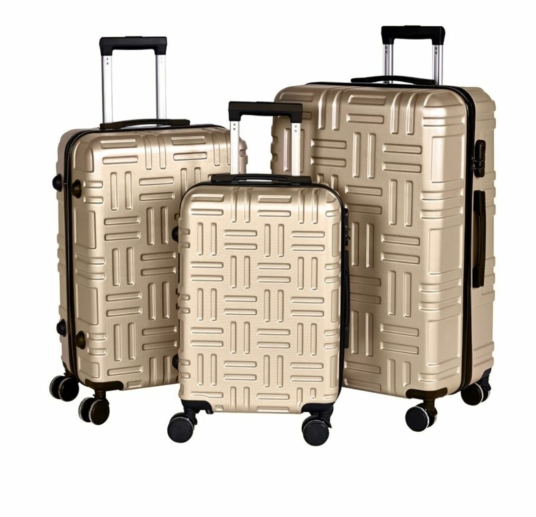 3PCS/SET 20"/24"/28" PP DURABLE SHELL SUITCASE LUGGAGE BAG S