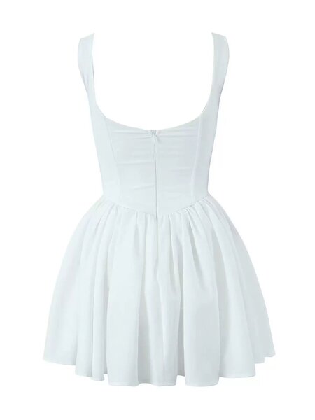 White corset dress