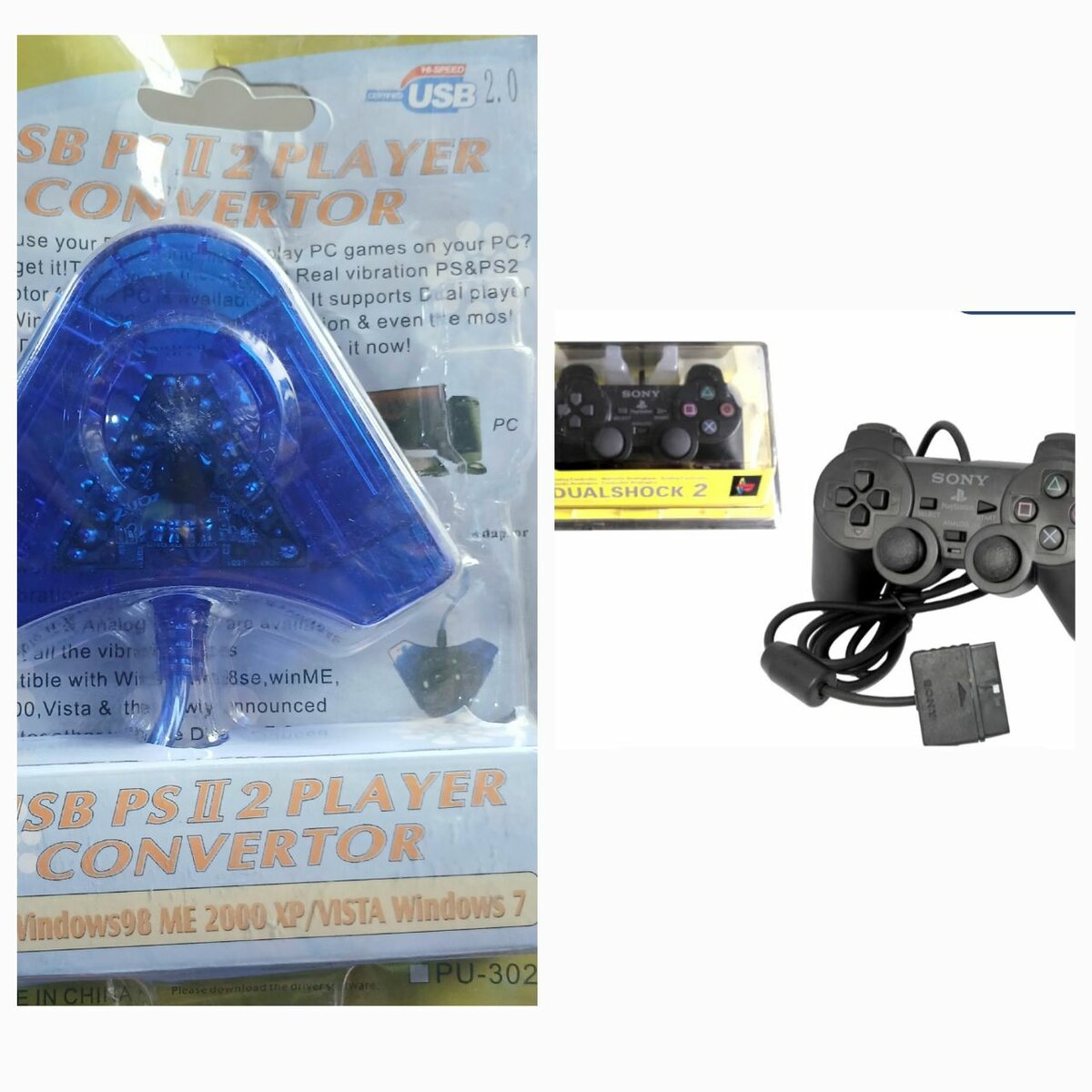 Adapter +2manettes ps2