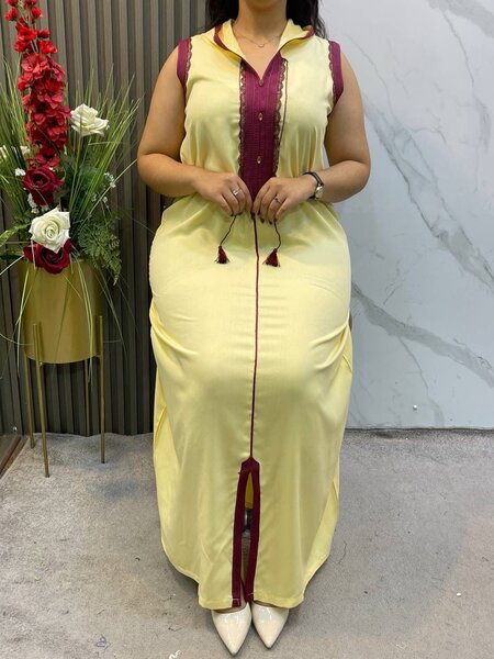 Robe longue sans manches élégante