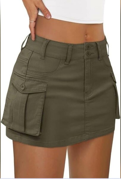 Jupe utilitaire kaki