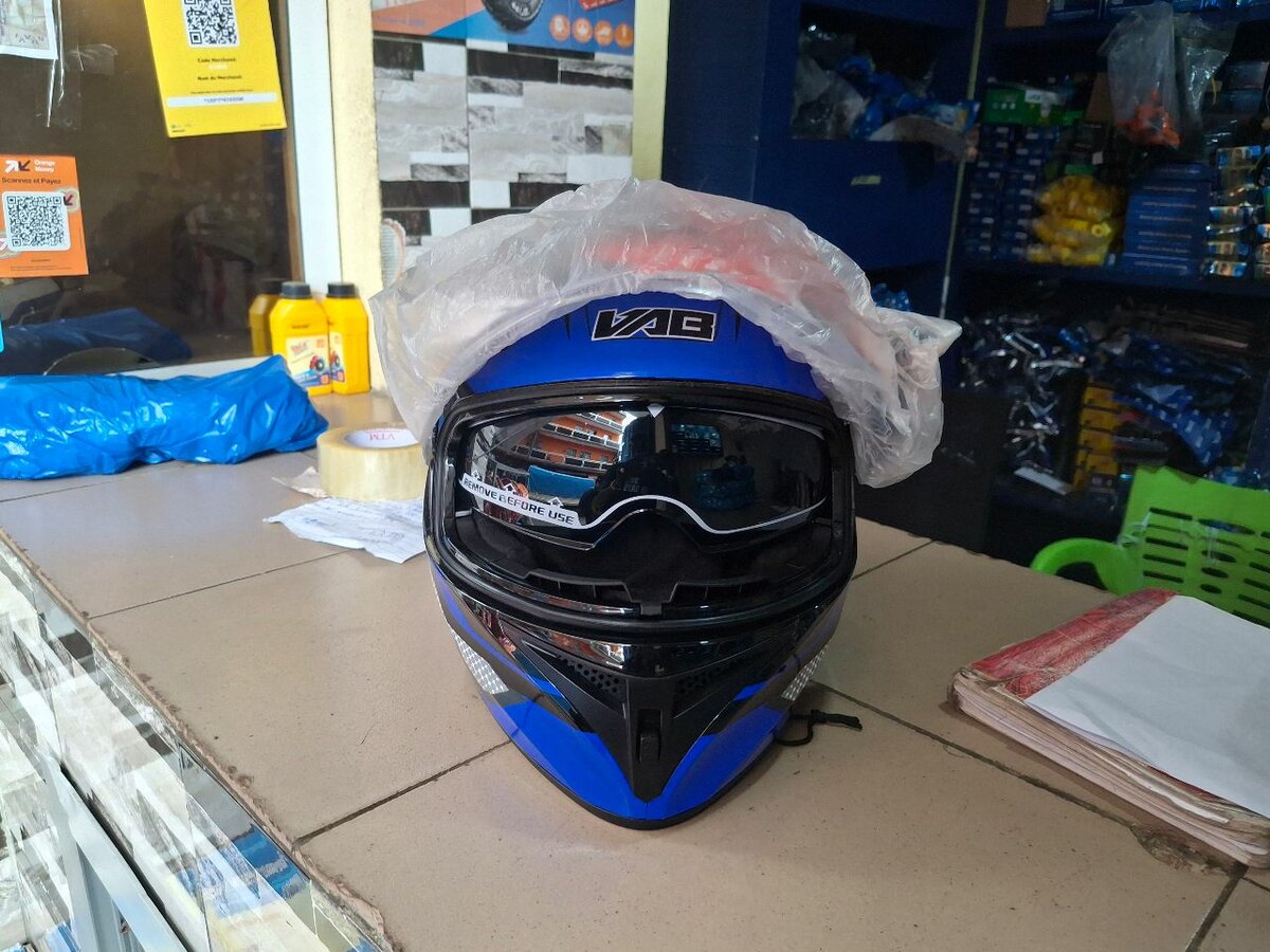 Casque de Moto Bleu Intégral