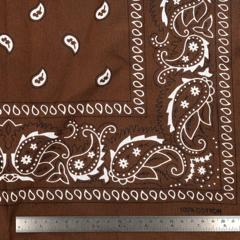 Bandana en coton marron