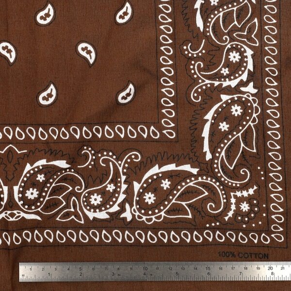 Bandana en coton marron