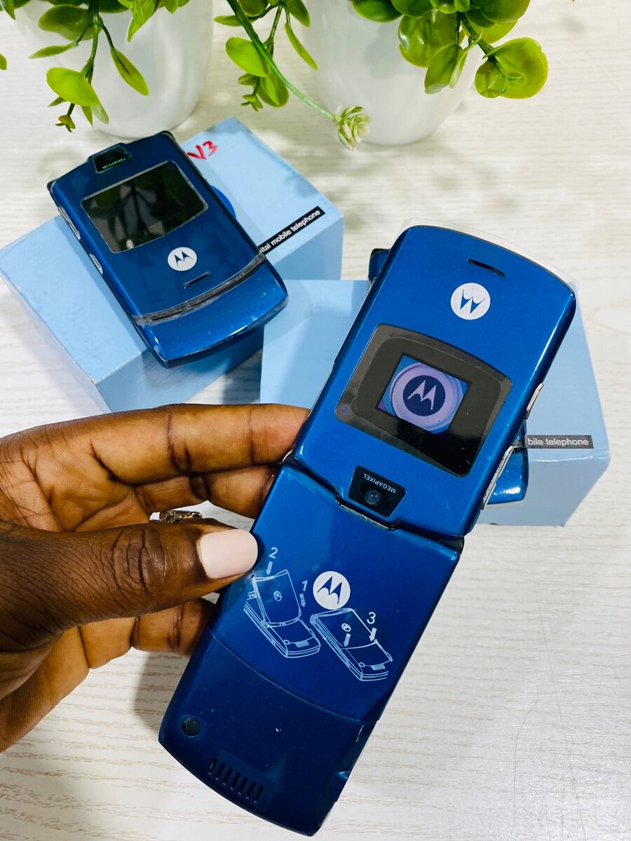 Original Motorola Razr V3 blue.
