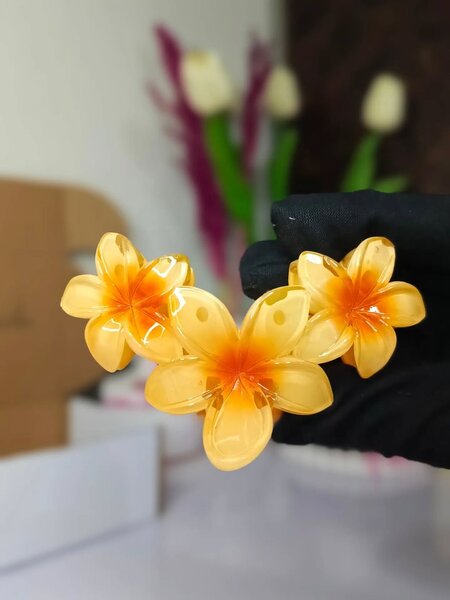 Broches Fleurs en Résine Colorée