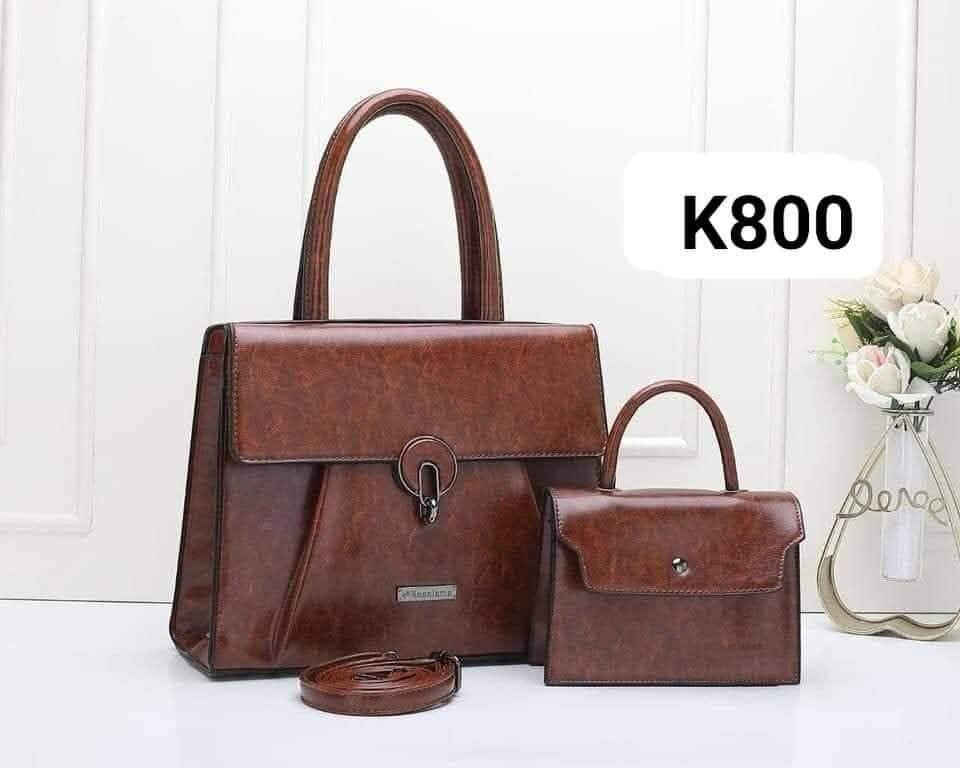 set of bags brown